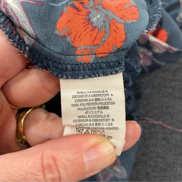 Free People Pebble Crepe So Fine Smocked Floral Tunic Top - Picture 5 of 10